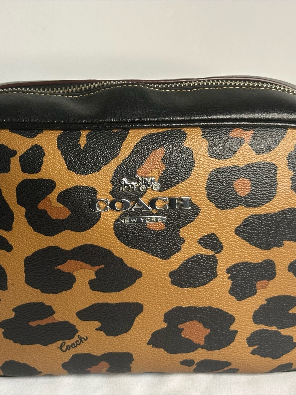 Coach Jamie Leopard Print Camera Bag in Two-Tone Signature Canvas - Picture 11 of 11